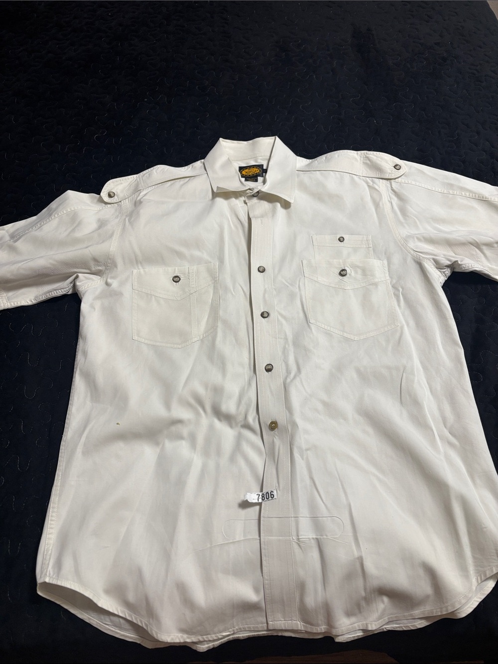 Classic White Men's Button-Up Shirt
